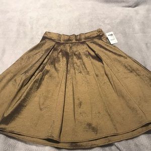 Gold metallic skirt